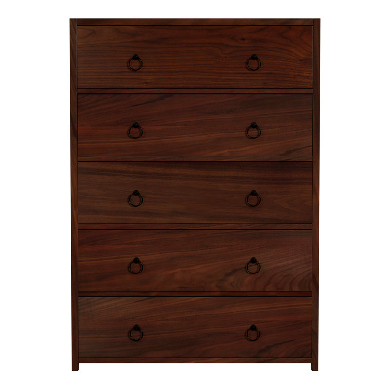 Lark 5 Drawer Dresser, Brown