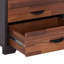 Table d'appoint gracieuse avec tiroirs et rangement en noyer