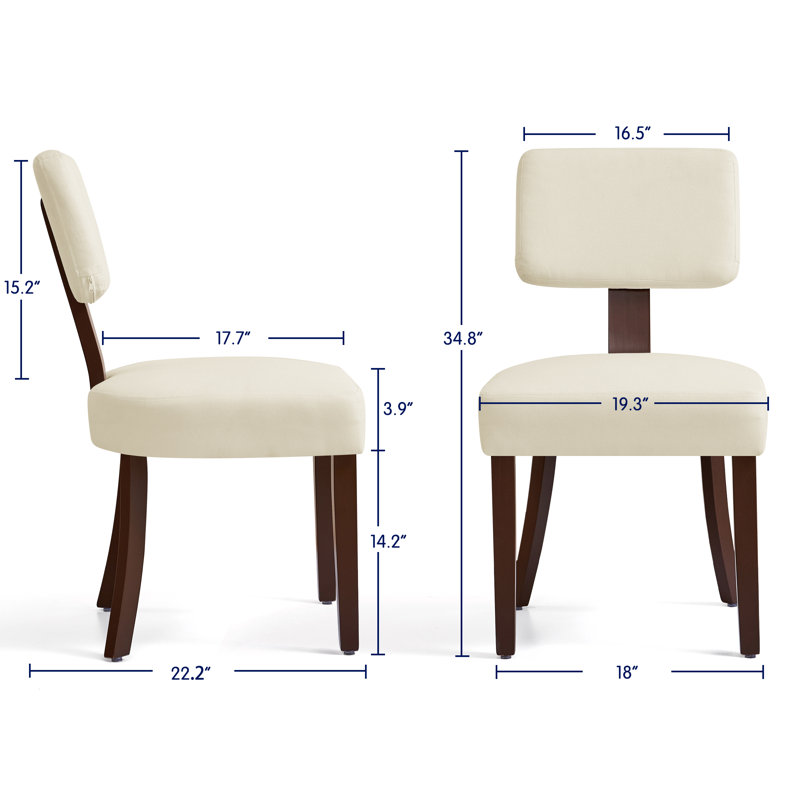 Chaise rembourrée Modern, Brun / bois brun foncé