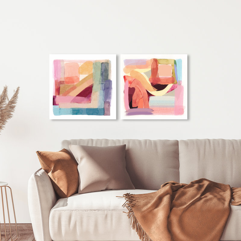 «Abstract Tone», ensemble de 2 impressions, Toile tendue, H 20 po x l 20 po