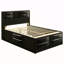 Grand lit de rangement noir Jazz