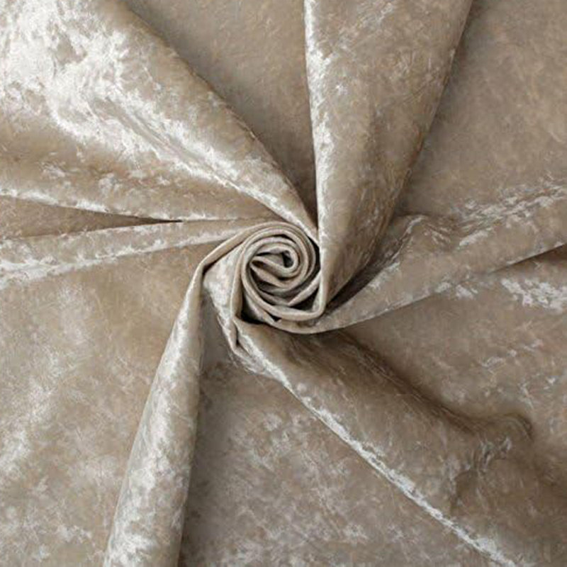 ATN Diamante Crushed Velvet Upholstered Headboard, Small Double (4'), Cream