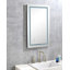 Miroir de salle de bain mural à DEL avec lumière élevée et anti-buée à contrôle séparé-1056123525