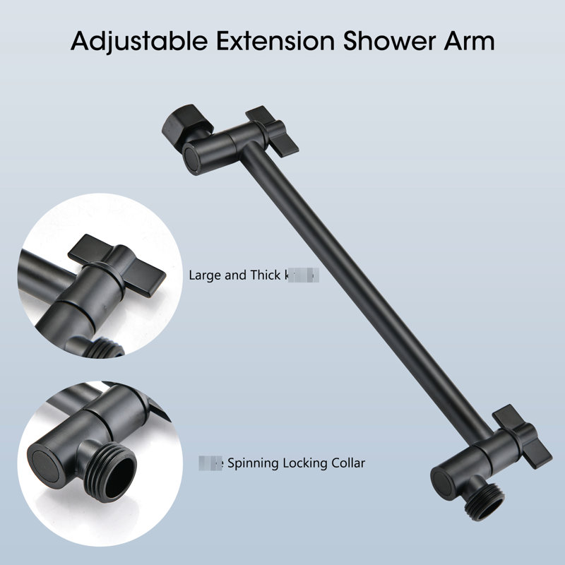 Matte Black Metal Shower Head With Hose - Finish 10 Inch Rainfall Self-Cleaning Function, Matte Black