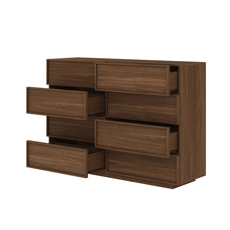 Commode 8 tiroirs Abbate, Noyer