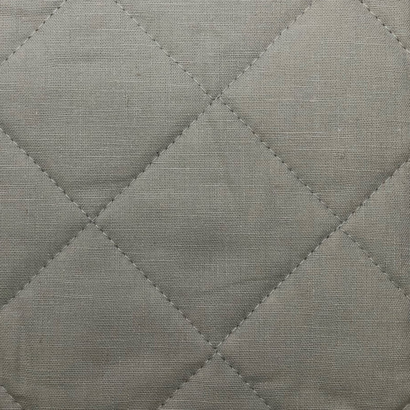 Organic Gray Cotton Full Quilt Set with Diamond Pattern