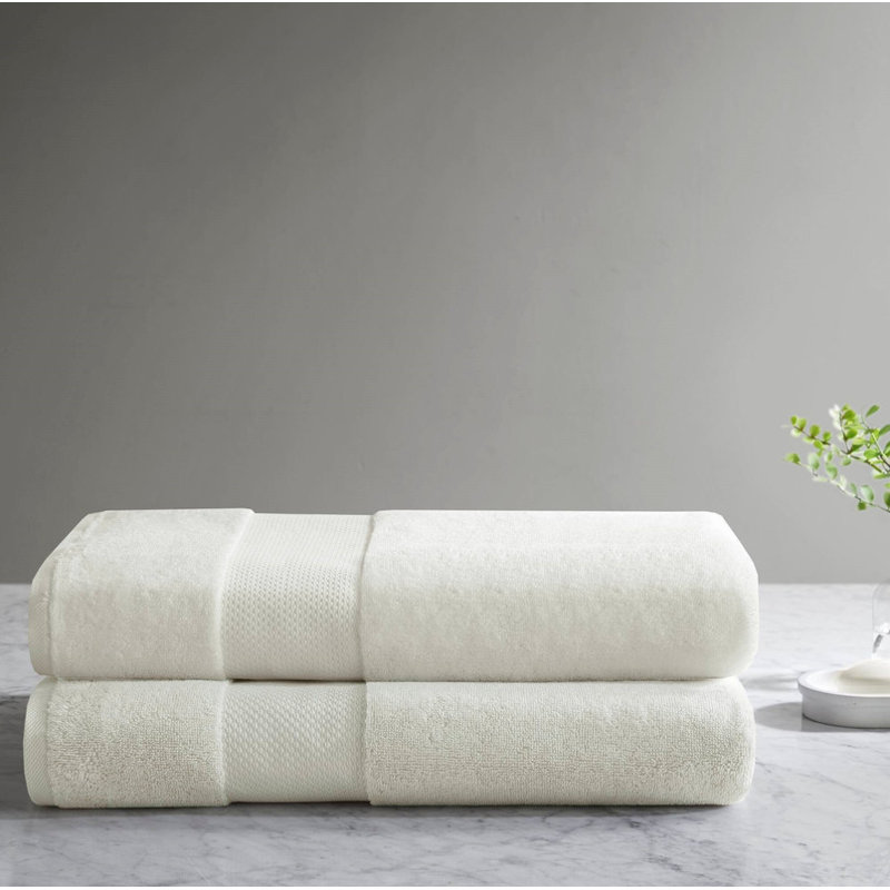 2 PCS 35x70" 100% Cotton Bath Sheet Set , White