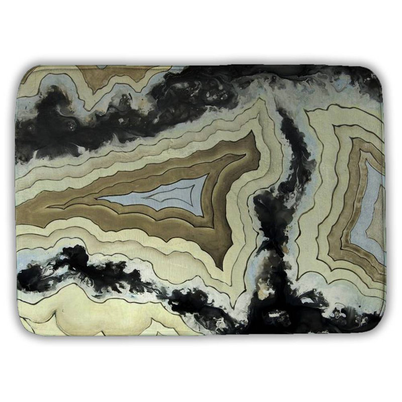 Lace agate Bath Mat with Non-Slip Backing - Quick Dry Memory Foam Bathroom Rug - Absorbent - Modern Plush Spa-Style - Machine Washable