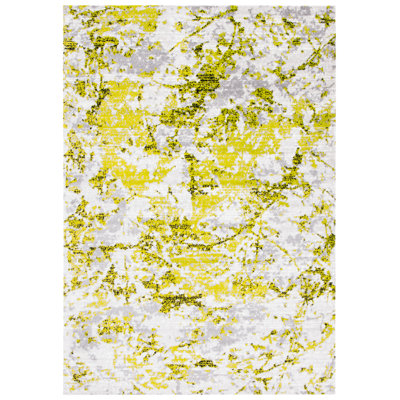 Tapis abstrait gris / vert