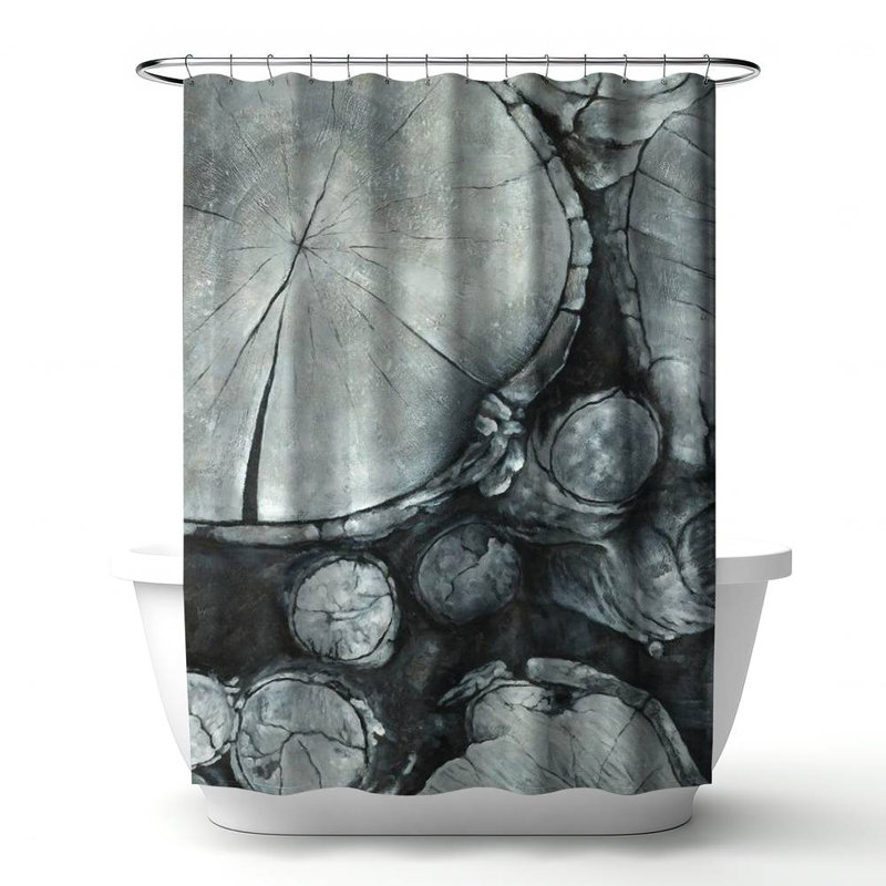 Shower Curtain MI66 – Polyester Shower Curtain, Dye Sublimation Print, 71" W × 74" L