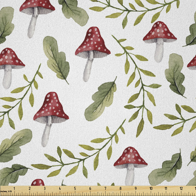 Darquez Mushroom Leaves Forest Multi-purpose Fabric
