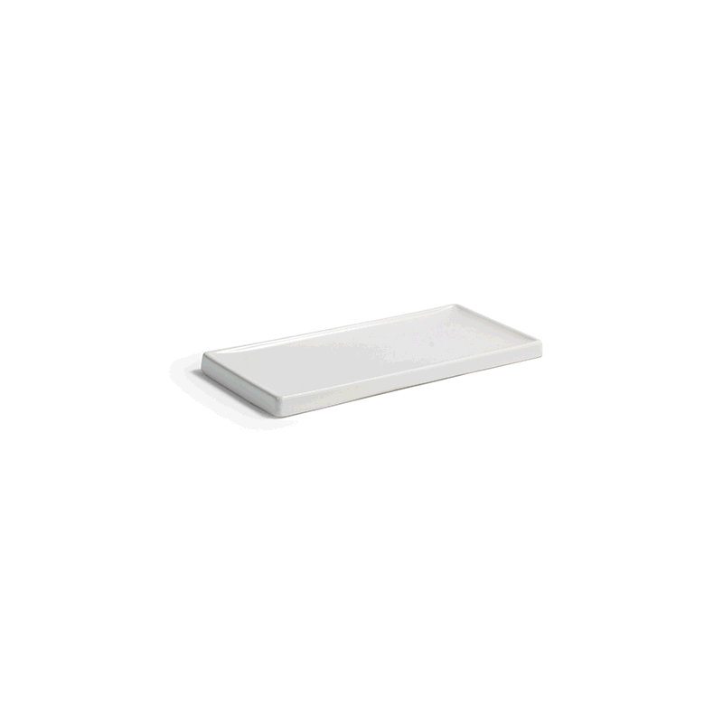 Plateau d'accessoires de salle de bain en grès Lipscomb, Blanc