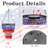 Solar Powered Outdoor Hanging Chandelier，250Th Independence Day , Patriotic Red White Blue Crystal Chandelier Outdoor Hanging Light,  For 4Th Of July, Garden Patio Gazebo Party
