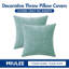 Paquet de 2 housses de coussins décoratifs en chenille vert turquoise pour canapé-lit-121018740