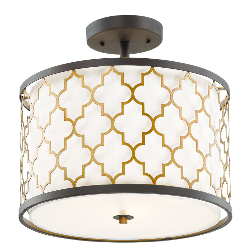 Moreland Fabric Semi Flush Mount