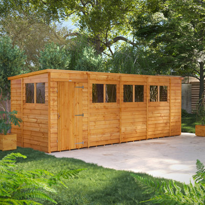 Powersheds Timber Overlap Pent Garden Shed