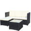 Delight extérieur Pe : 5, Coussins beiges, Mobilier de patio avec table basse : 5 avec coussins et