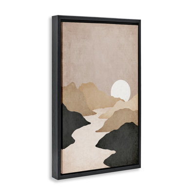 «Beige Mountains with Stream Floater» par JJ Design House LLC
