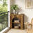 Set of 2 Farmhouse End Table With Storage Shelf-180881387