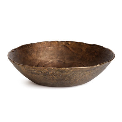 Fulkerson 17" W Round Metal Decorative Bowl