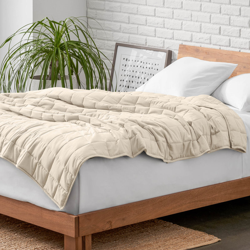 Couverture en coton sergé, l 80 po x L 87 po, 25 lb, Sable