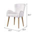 Chaise d'appoint en bois composite blanc et brun Elisha (ensemble de 2) avec dossier solide