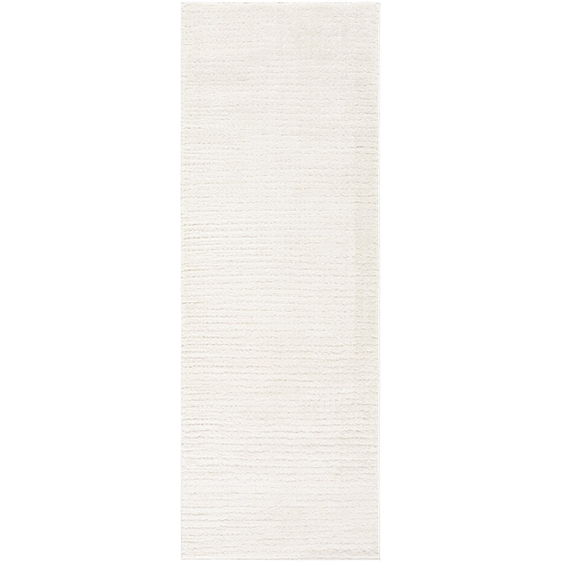 Tapis de couleur unie en polyester tissé à la machine Arny, Tapis de couloir 2 pi 8 po x 7 pi 3 po