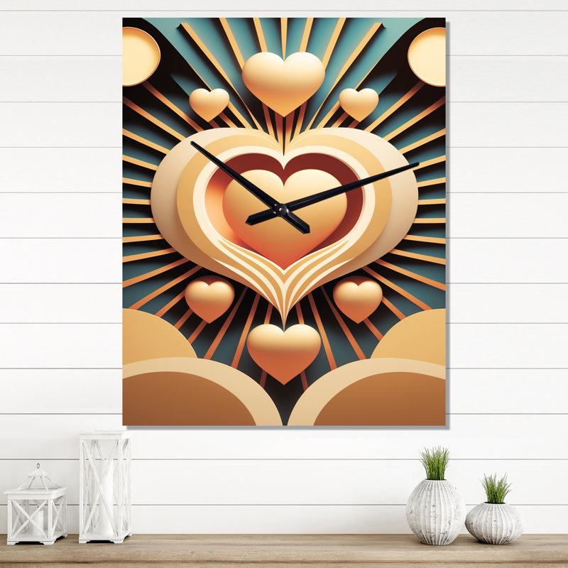 Jaxxyn - Horloges murales abstraites romantiques, Petit