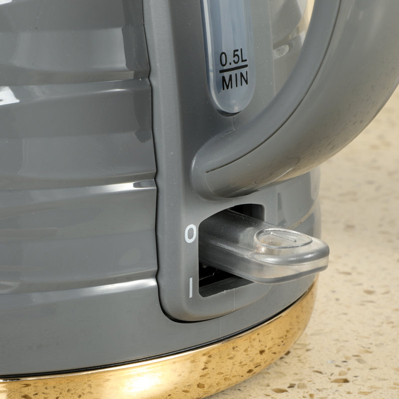 HOMCOM 1.7L Electric Tea Kettle, Grey