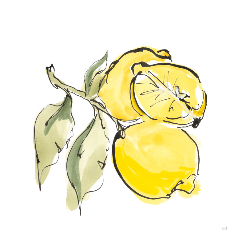 Nature morte au citron II - impression, H 30 po x l 30 po