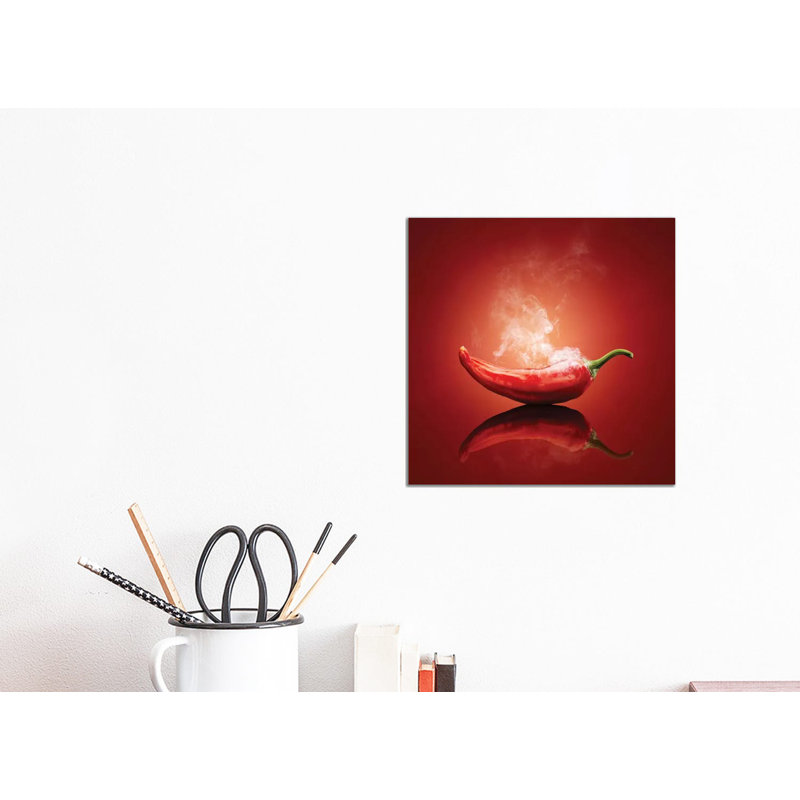 Chili Red Steaming Hot by Johan Swanepoel - Wrapped Canvas Print, 30.48cm H x 30.48cm W