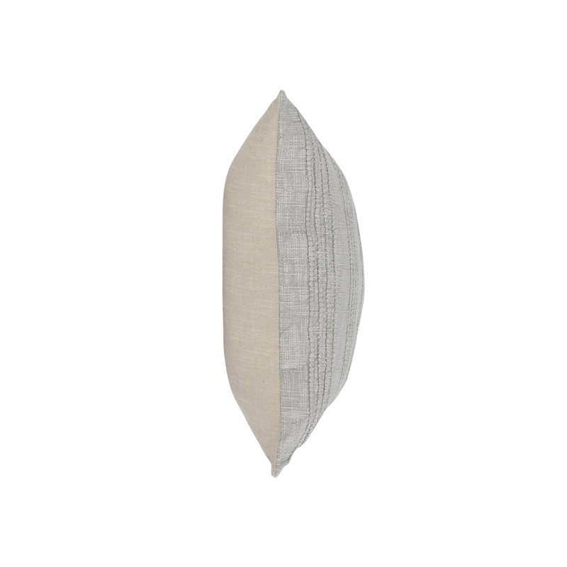 Square Pillow Cover & Insert, Gray Striped