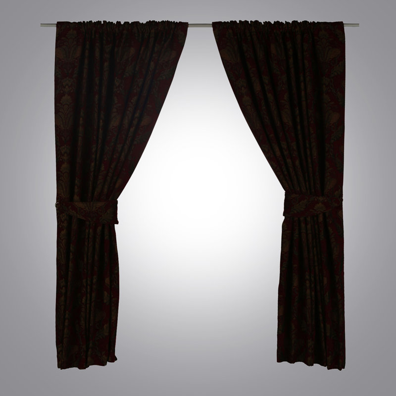 Shiraz Pencil Pleat Room Darkening Curtain, 168 W x 183 D cm