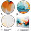 Bleu et orange, vagues abstraites colorées IV - art mural abstrait en métal MT134536-680410250