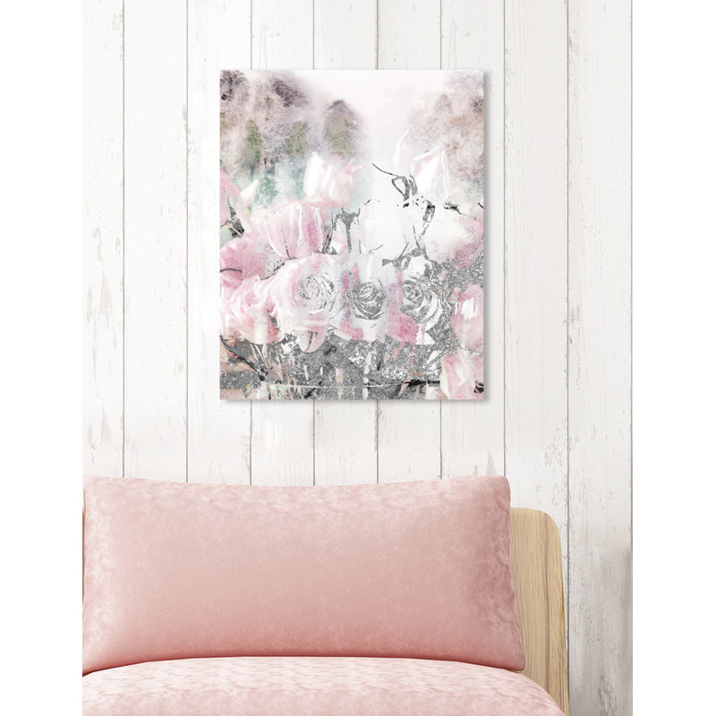 « Romance Lace and Roses », impression sur toile tendue, H 28 po x l 24 po, Toile tendue