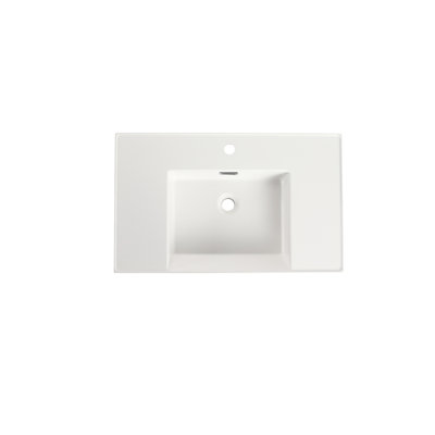 30" Bathroom Vanity Resin Basin - Gel Coated Basin, White, 29.93 In. D, 18.05 W, 4.98 H, 43.87 Lb, Stain- Everyday 30 Inch & Attractive, Depth, Width, Height, Superior Cleanliness