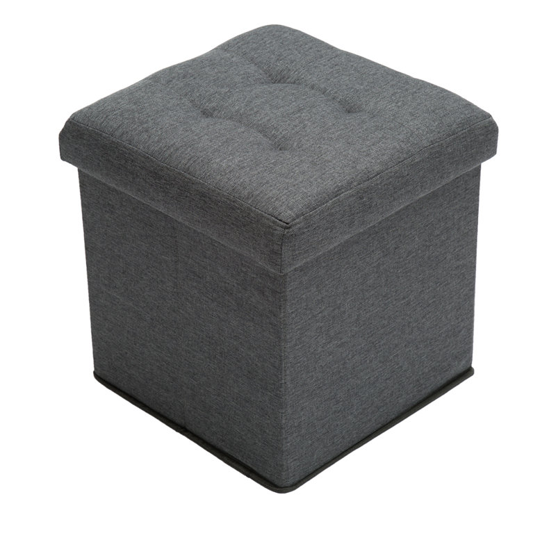 38cm Square Footstool Ottoman with Storage