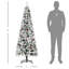 Arbre de Noël ouvert enneigé avec 600 branches de pin réalistes, pommes de pin et baies rouges-1558425575