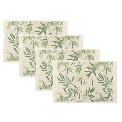 Haeleigh Polyester Blend Floral Rectangle Placemat