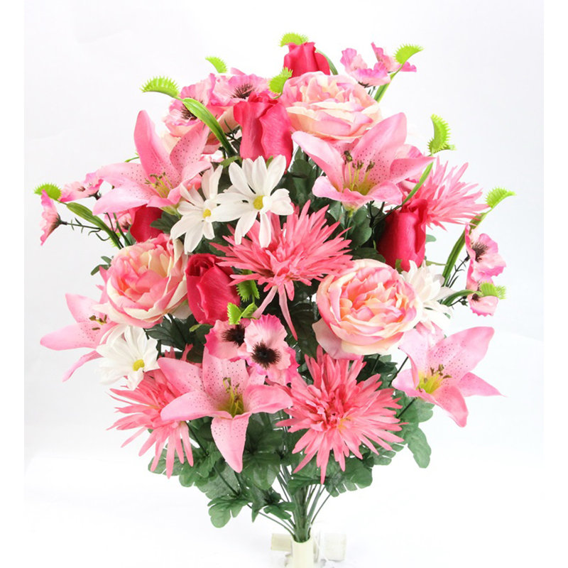 Buisson artificiel rose / maman / lys artificiel 36 tiges de printemps, 8AD4BC5B06734FF4B16ED05D30CE808C
