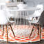 Tapis de zone en cristal de couleur orange/crème touffeté à la main Marceline-33033864