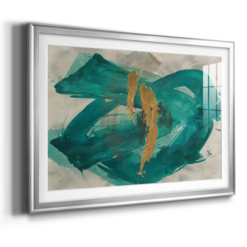 Reproduction encadrée Nexus III avec cadre biseauté mat et verre, Argent, H 30 po x l 44 po x P 1,5 po