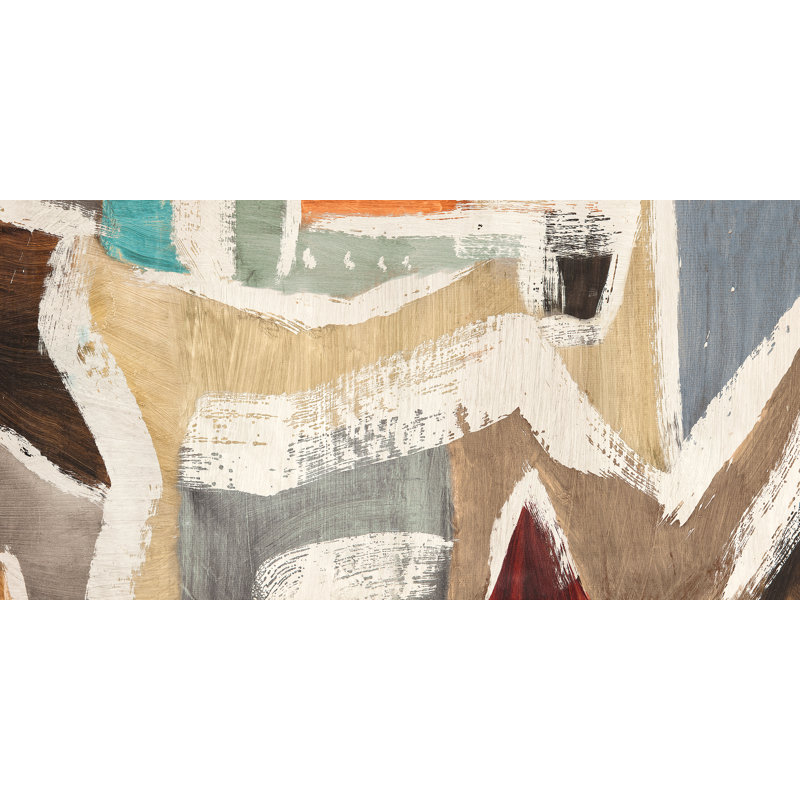 2AU5765 Abstract: Comfort Zone Variation by Anne Munson - Wrapped Canvas Art Prints, 35cm H x 70cm W x 4cm D