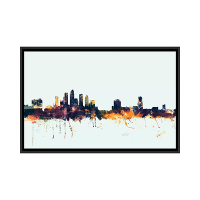 Skyline Series: Tampa, Floride, États-Unis, impression sur toile tendue en bleu