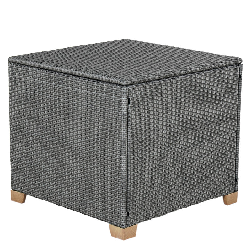 Table d'appoint en osier avec rangement Meta