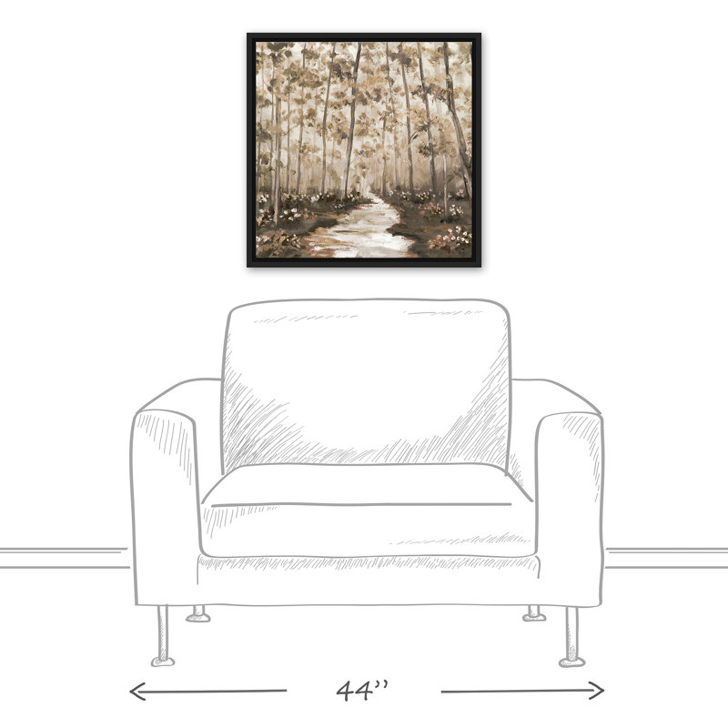 «Tree Lined Path», reproduction d'art sur toile, L 21,75 po x H 21,75 po