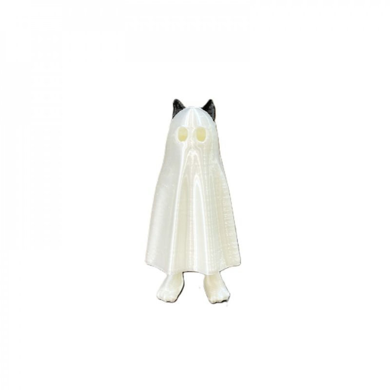 Ghost Cat 3D Printed Figurine, 1.75" H x 0.3" W x 0.3" D