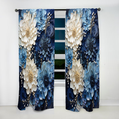 Liquid Ink Spiral I - Modern Curtain - Velvet Room Darkening - 1 Panel