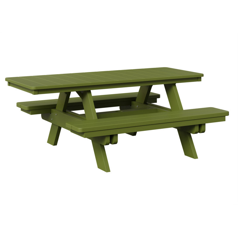 Berlin Gardens Ada Rectangular Picnic Table, Kiwi Green