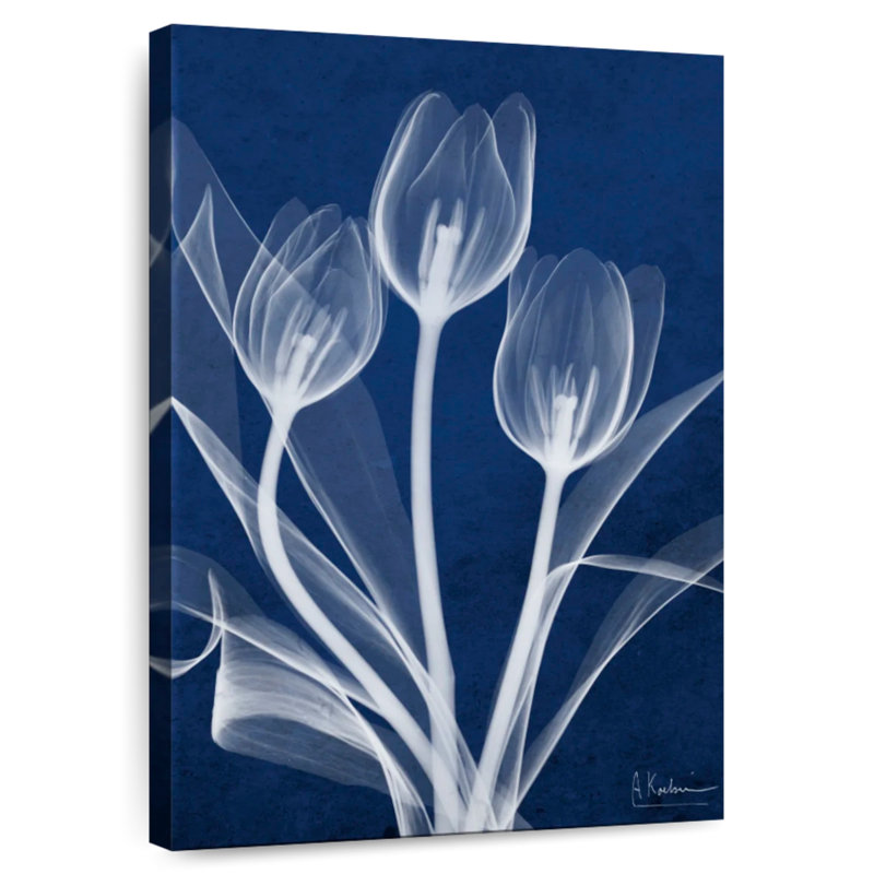 Harnek Magnificent Indigo Tulips, 24" H x 16" W